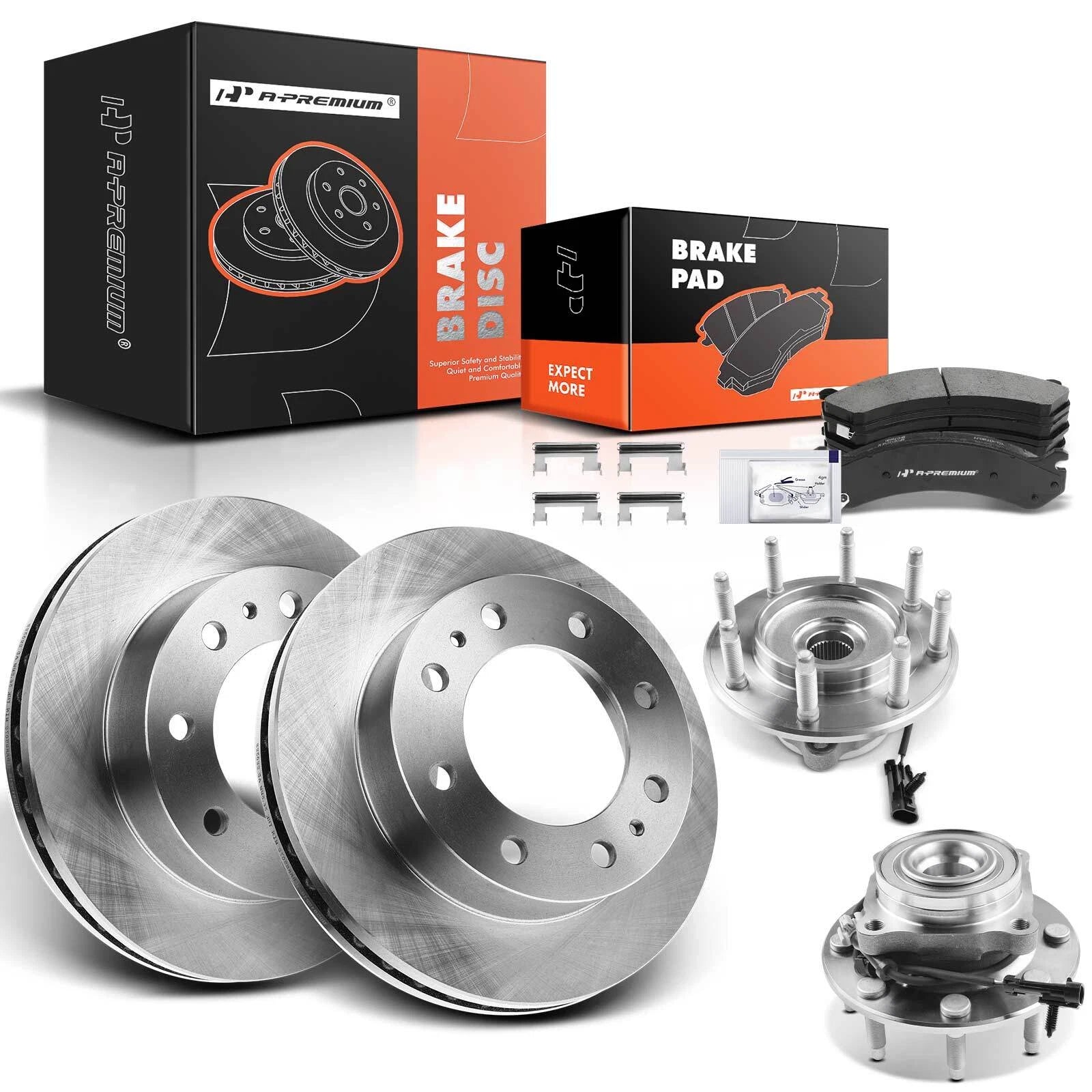 Front Disc Brake Rotor & Pad Set for GMC Sierra, Chevy Silverado 