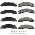 Set of 8 Brake Pads for Ford E150 E250 E350 Super Duty (2008–2019)