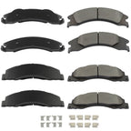 Set of 8 Brake Pads for Ford E150 E250 E350 Super Duty (2008–2019)