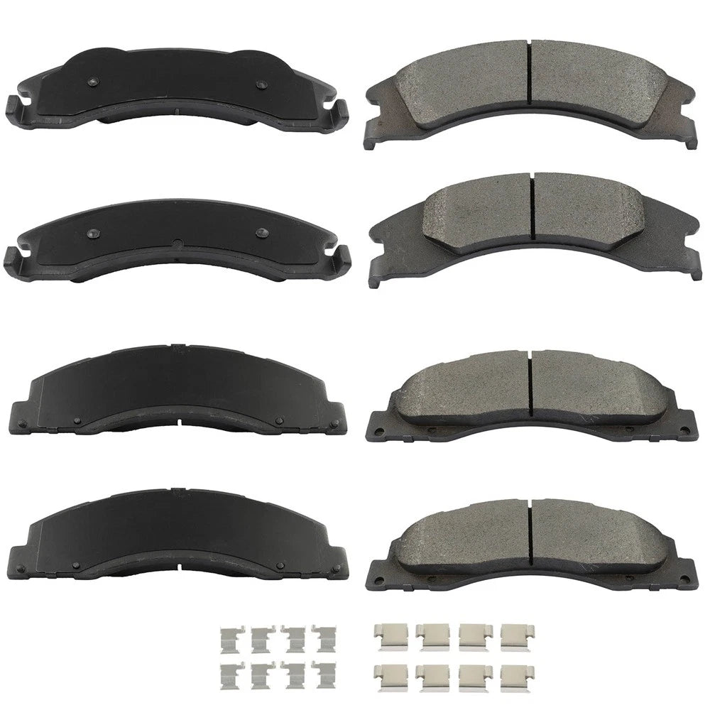 Set of 8 Brake Pads for Ford E150 E250 E350 Super Duty (2008–2019)