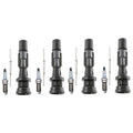 Set of 4 Denso Platinum TT Spark Plugs & Coil Boots for Lexus GS 2005–2011
