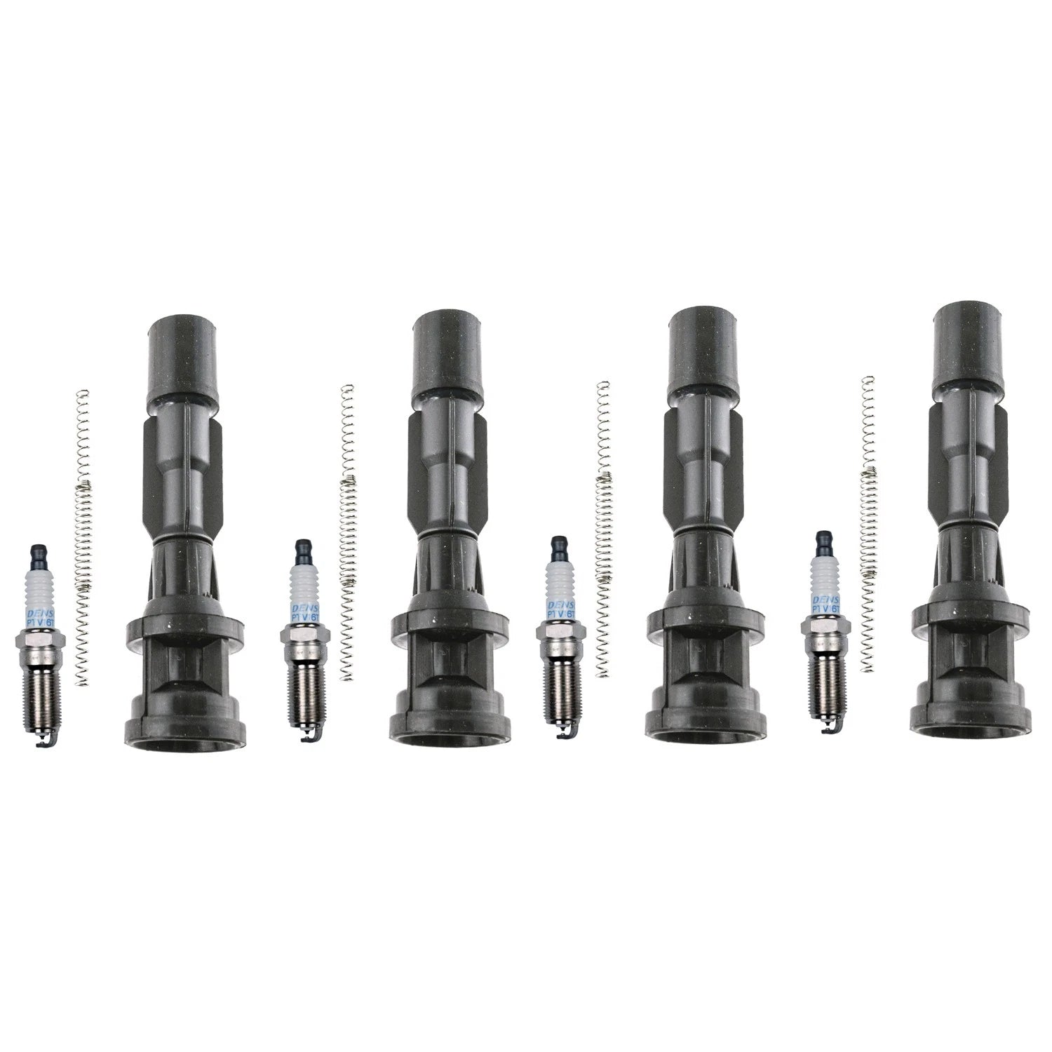 Set of 4 Denso Platinum TT Spark Plugs & Coil Boots for Lexus GS 2005–2011