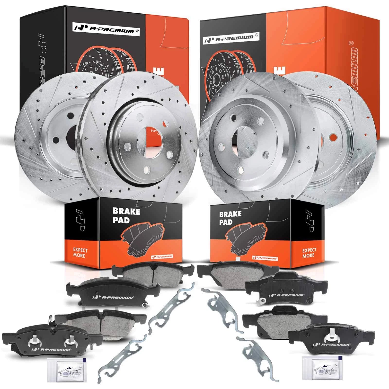 Drilled Rotors & Ceramic Pads for Jeep Grand Cherokee (2011–2021)