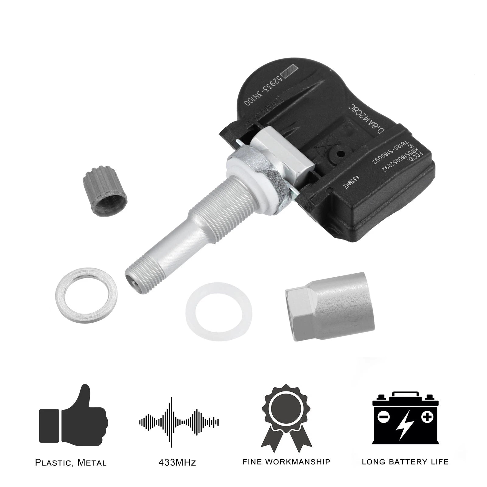 Tire Pressure Sensor TPMS 433MHz for Hyundai Elantra Santa Fe (2011–2020)