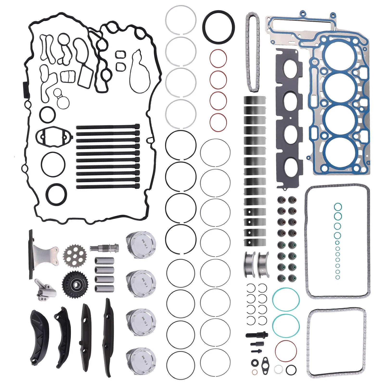 Engine Pistons Gaskets Rebuild Kit for BMW 120i 220i 320i 420i 520i X1 (2000–2023)