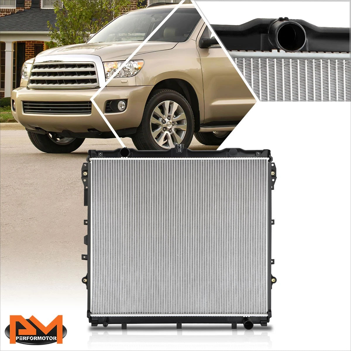 Aluminum Core Cooling Radiator DPI-2992 for Tundra/Sequoia (2007–2009)