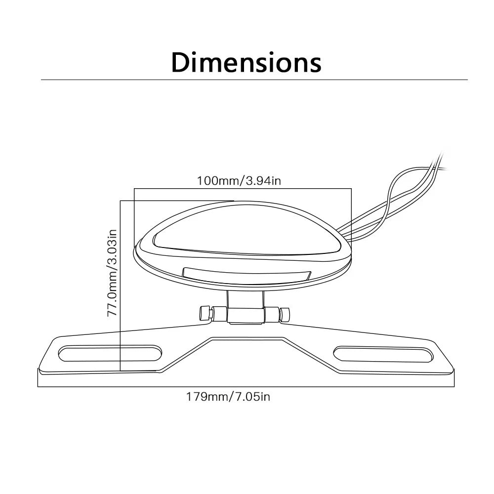 LED License Plate Light for Recreation REG Dirt Bike (2010–2023)