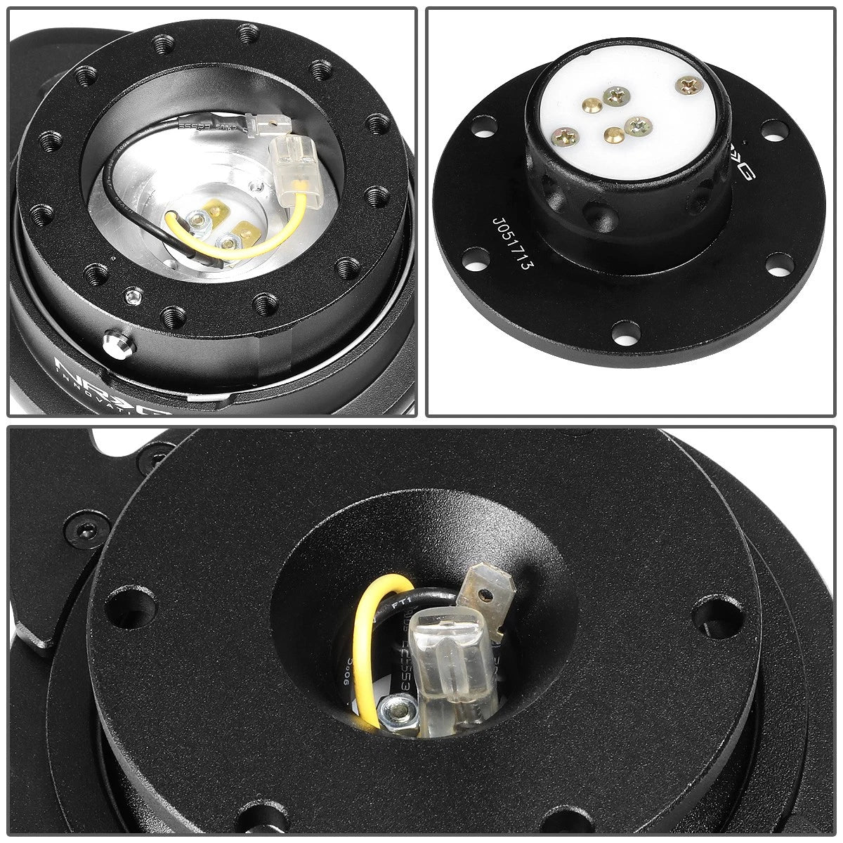 NRG 6-Bolt Steering Wheel Quick Release Adapter for Universal (Gen 4.0 SRK-700BK)