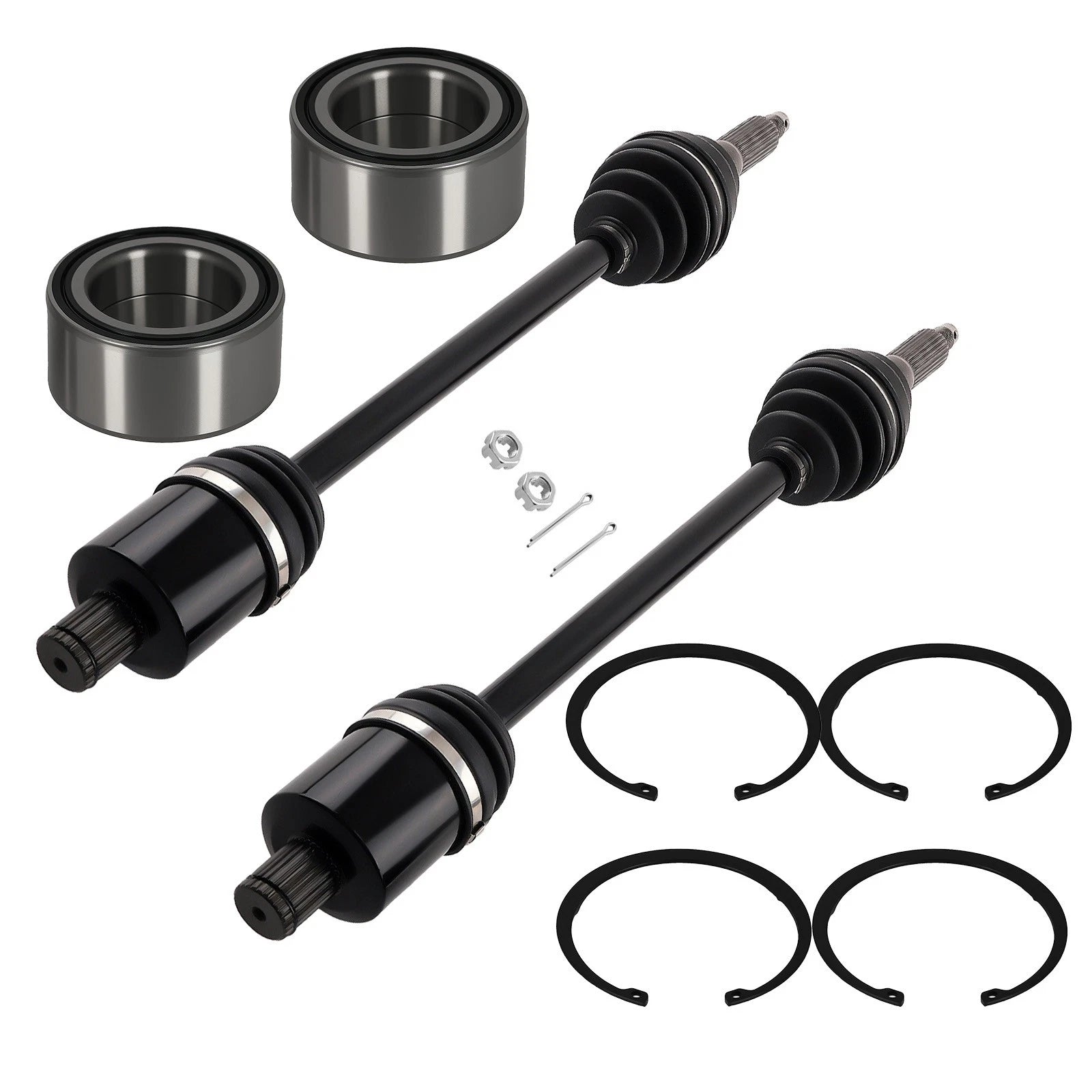 Rear Left/Right Complete CV Axles with Bearing for Polaris Ranger (2013–2017)