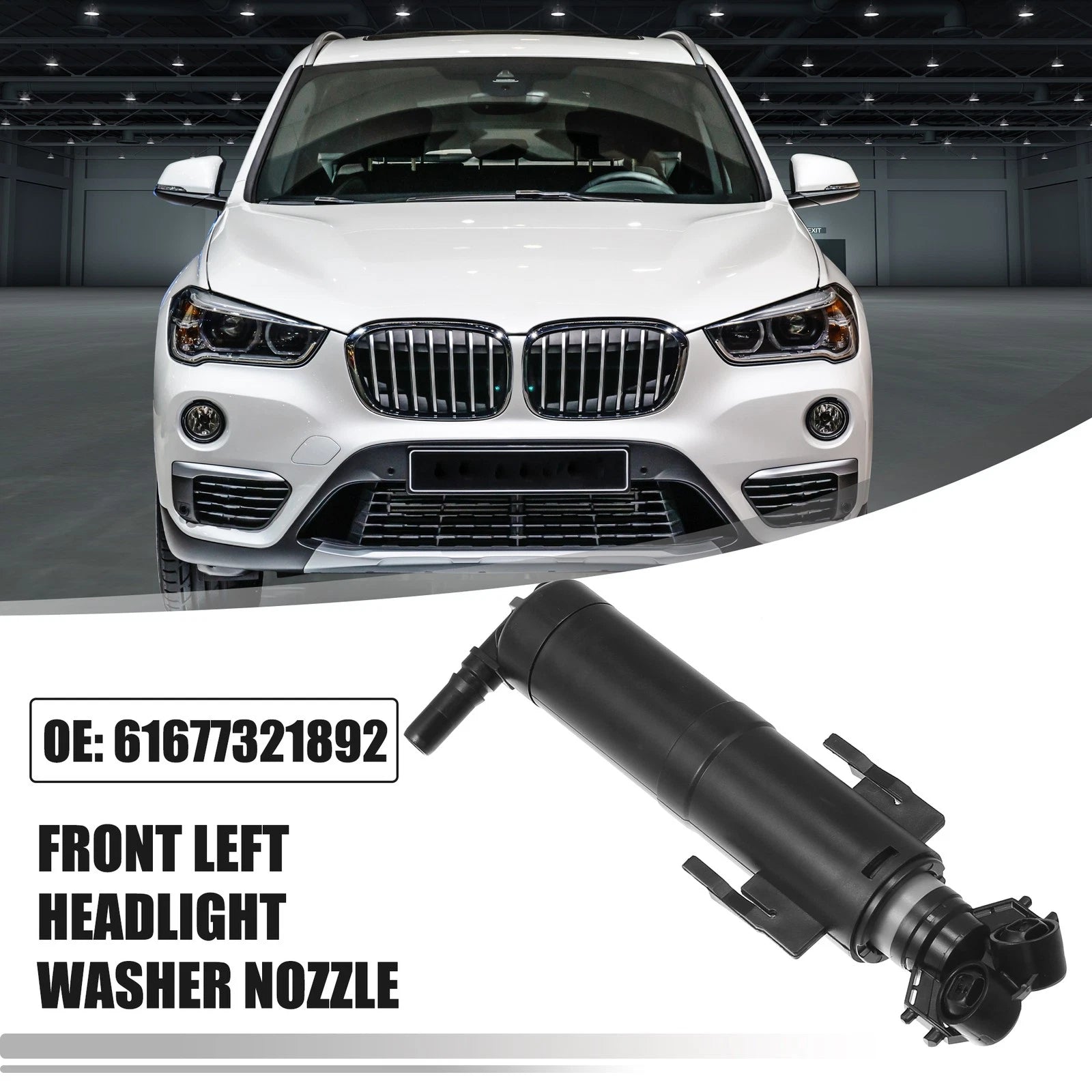 Front Right Auto Headlight Washer Nozzle for BMW X1 (2013–2015) 61677321892