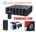 Matte Black Cylinder Lug Nut Covers Thread-On 33mm for Ford F-150 (2004–2014)