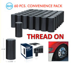 Matte Black Cylinder Lug Nut Covers Thread-On 33mm for Ford F-150 (2004–2014)