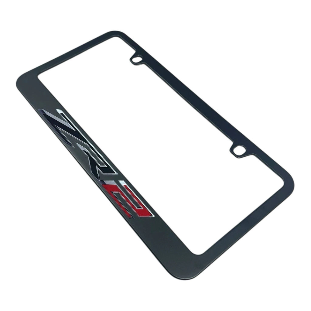 License Plate Frame Black for Chevrolet ZR2 (2017–2022)