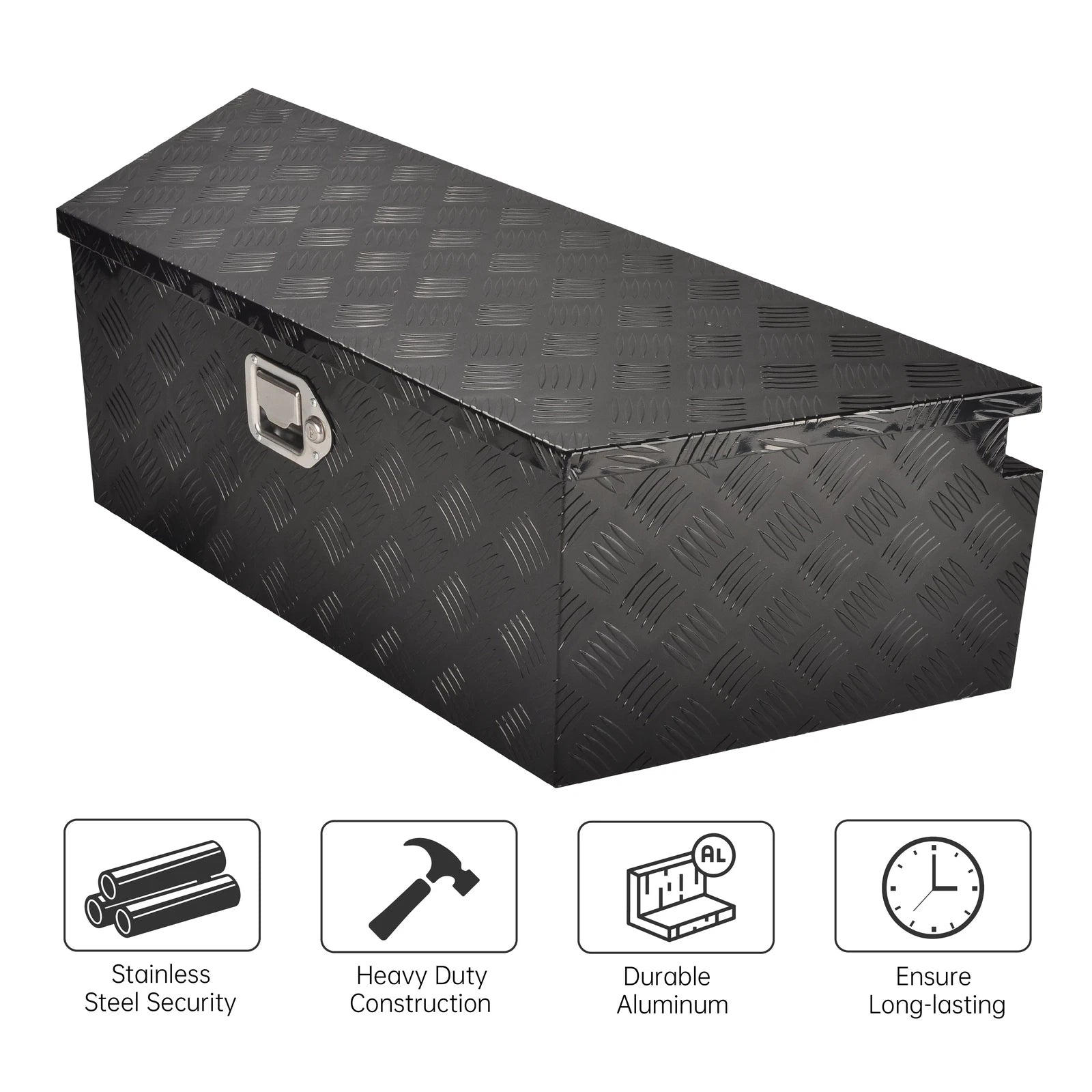 Black Aluminum Tool Box for Pickup Truck (39"x16.5"x12")