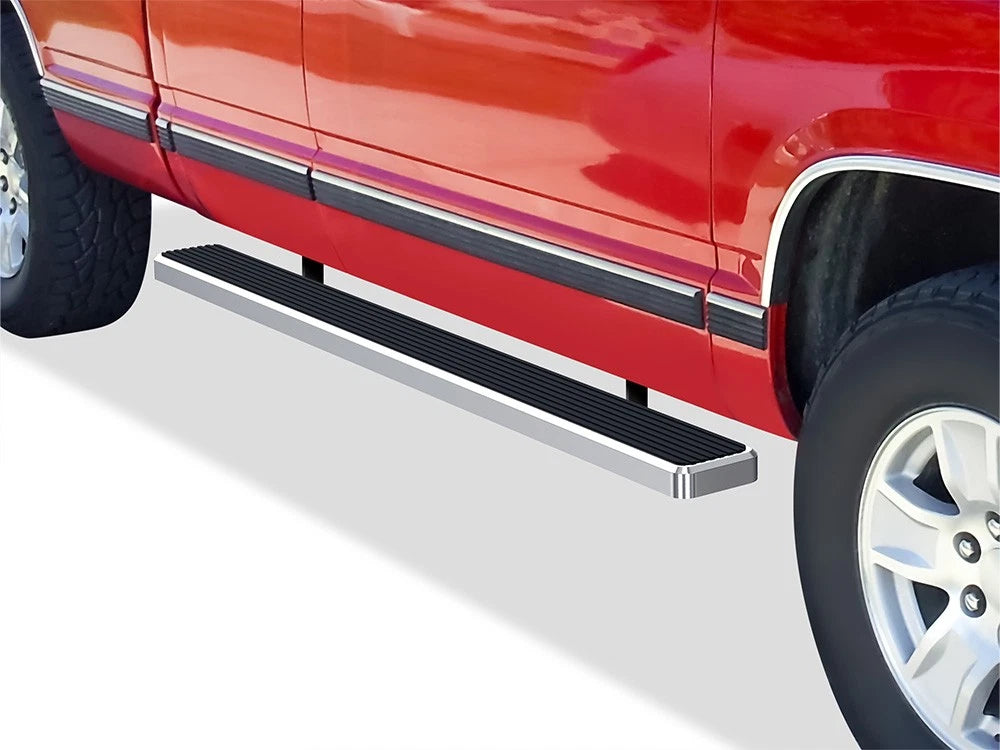 Set of 2 Polished Side Bars for Chevy GMC CK Pickup (1988–1998)