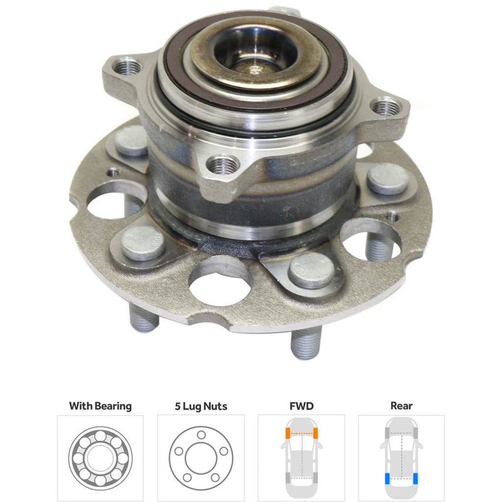 Wheel Hubs for Honda CR-V (2007–2011) Rear Left & Right with Bearing & Sensor
