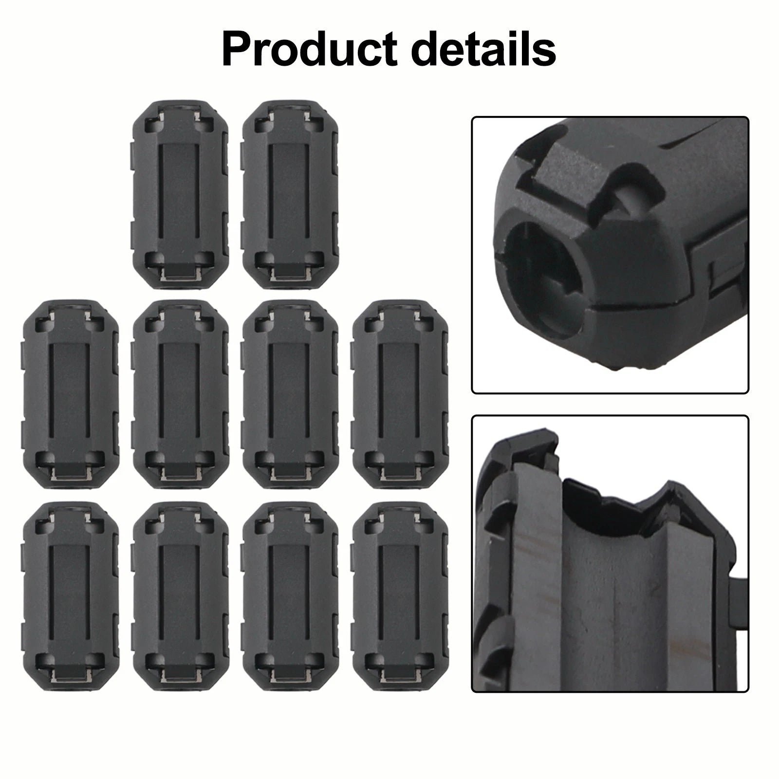 10X Ferrite Ring Core Noise Suppressor for Various Cables (7mm ID)