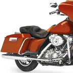 Driver Passenger Seat for Harley Electra Road Glide (1997-2007) Black Orange