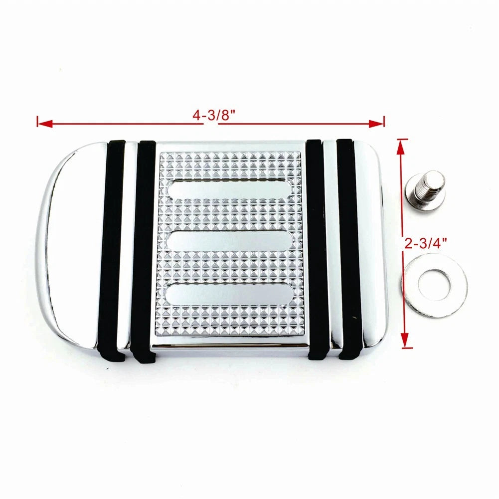 Large Brake Pedal Pad for Harley FL Softail (1986–2017) Chrome