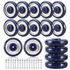 16Pcs 5" Polyurethane Shopping Cart Replacement Wheel 5/16" Bore