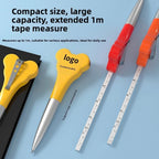1M ABS Tape Measure with Keyring and Dual Scale for Portability