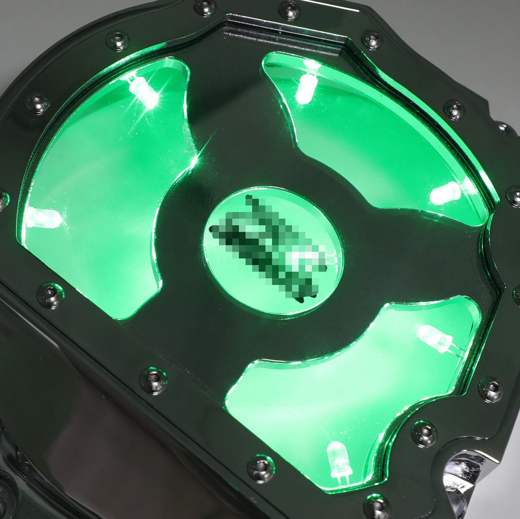 Green LED Chrome Engine Clutch Cover for Suzuki GSXR 600 750 1000 (2001–2005)