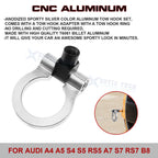 Anodized Alloy Silver Tow Hook for Audi A4 A5 A7 B8 RS7 S4 S5 (2010-2019)