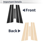 6 Pcs Door Pillar Window Trim for Mazda 6 (2003–2007) Black