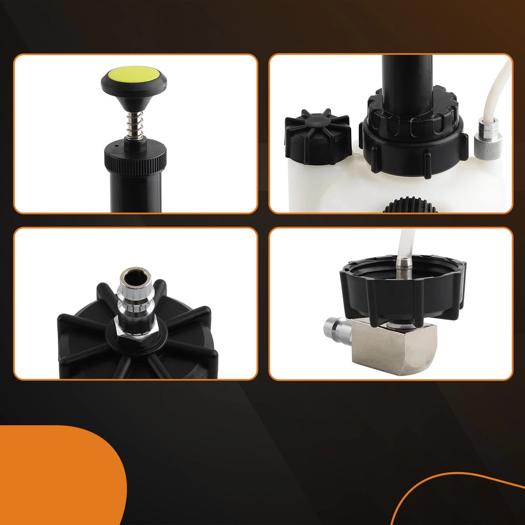 Manual Brake Clutch Bleeder Fluid Tool Kit for Universal Use (3L + 1L)