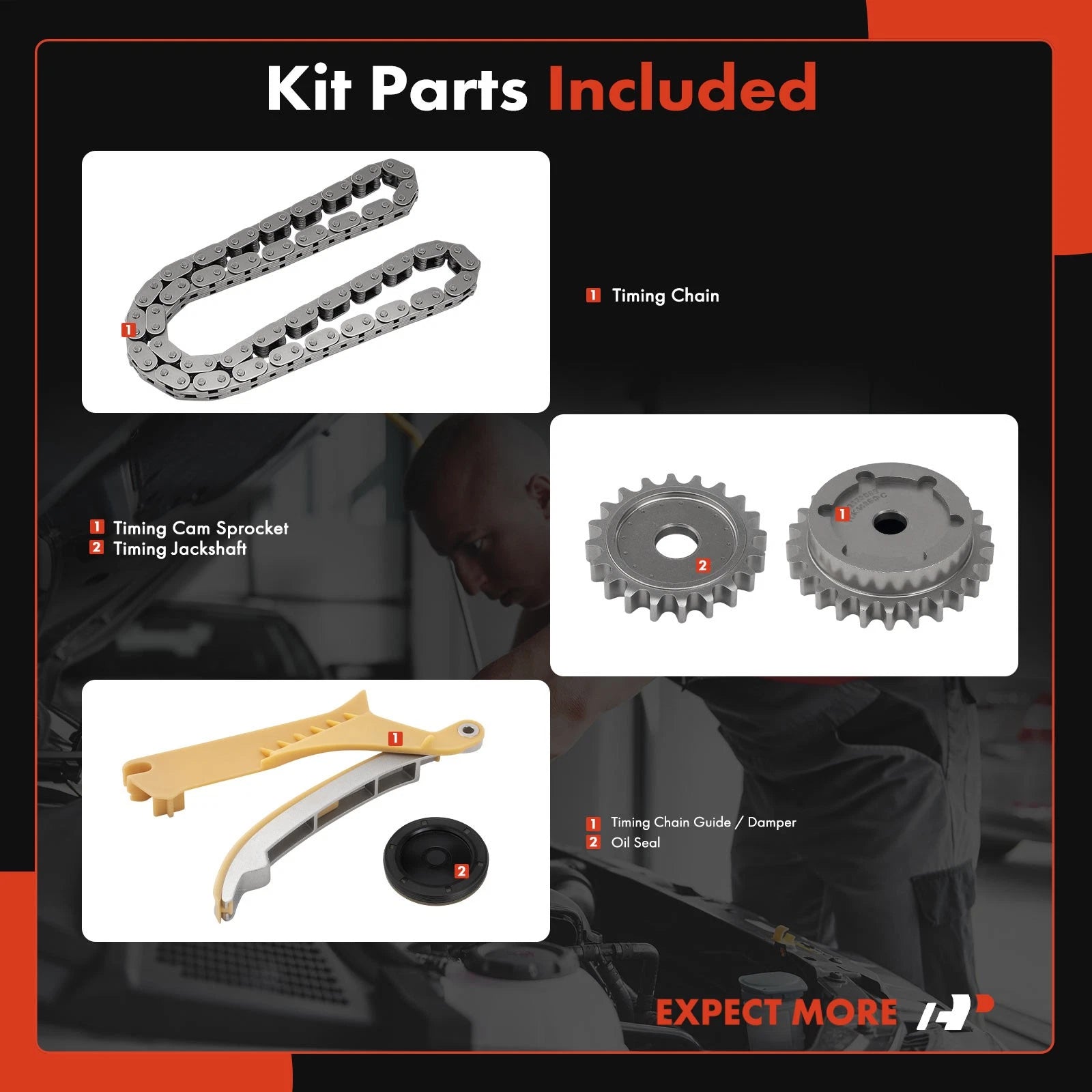5X Timing Chain Kit for Ford Explorer Mustang Ranger Mazda B4000 (1997–2010)