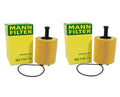Set of 2 Engine Oil Filters Mann for Audi A3 TT Quattro VW Beetle Golf Jetta