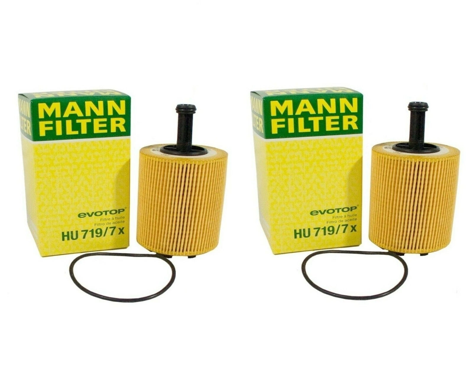 Set of 2 Engine Oil Filters Mann for Audi A3 TT Quattro VW Beetle Golf Jetta