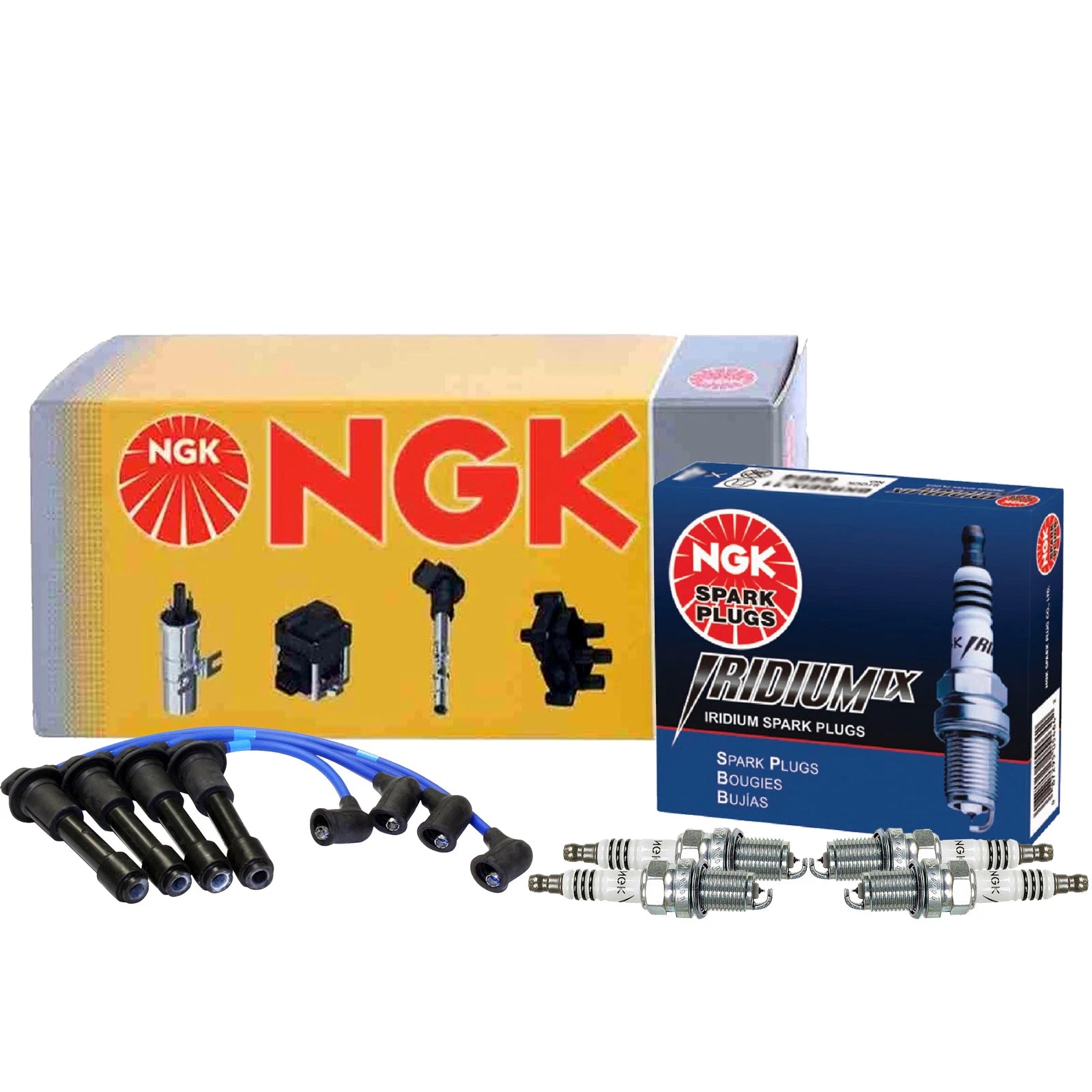 Set of 4 NGK Iridium IX Spark Plugs for Mazda Miata 1.6 L4 (1990–1993)