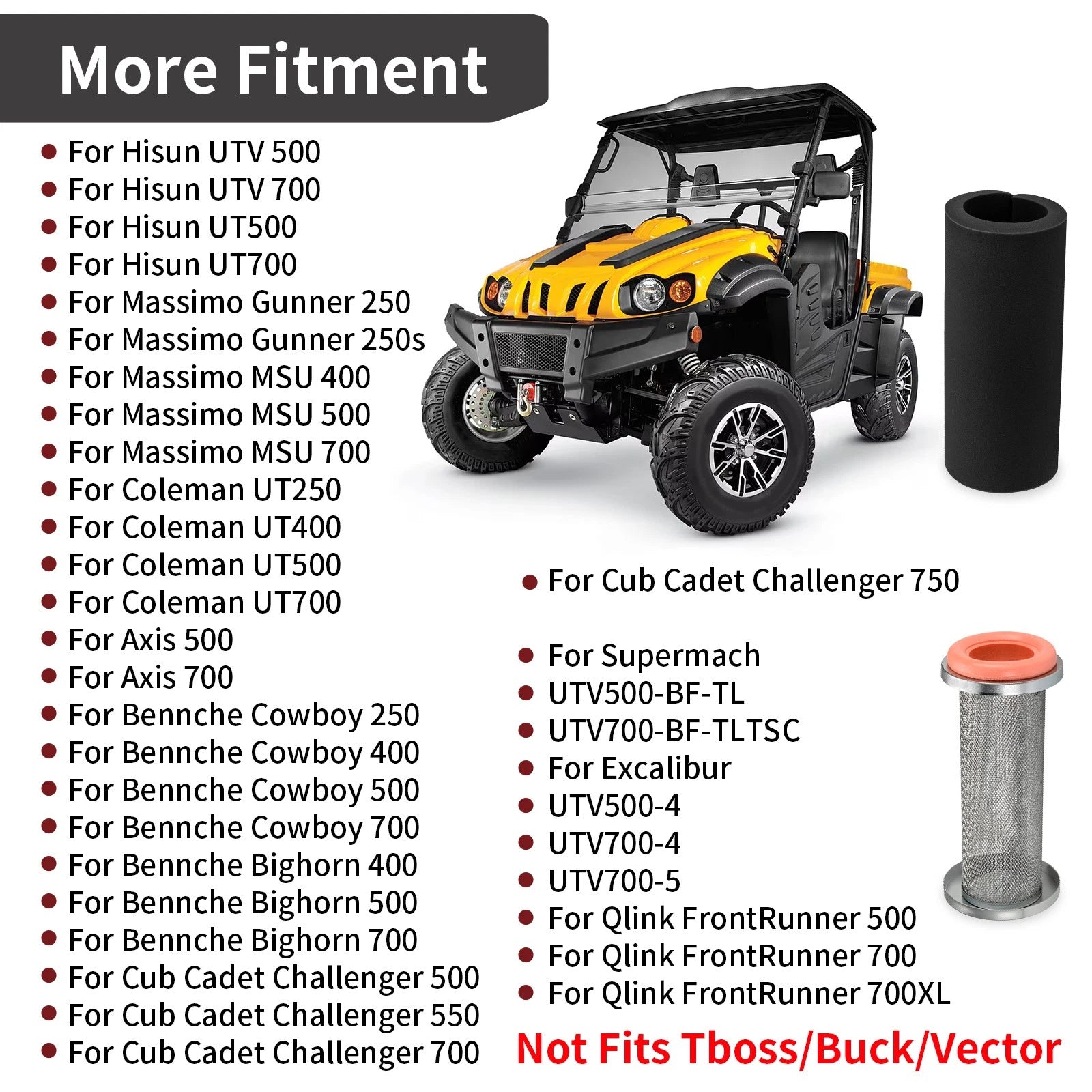 Air Filter & Cage Holder for Hisun UT UTV 500 700 (2015–2023) 17104-115-0000 17160-055-0000