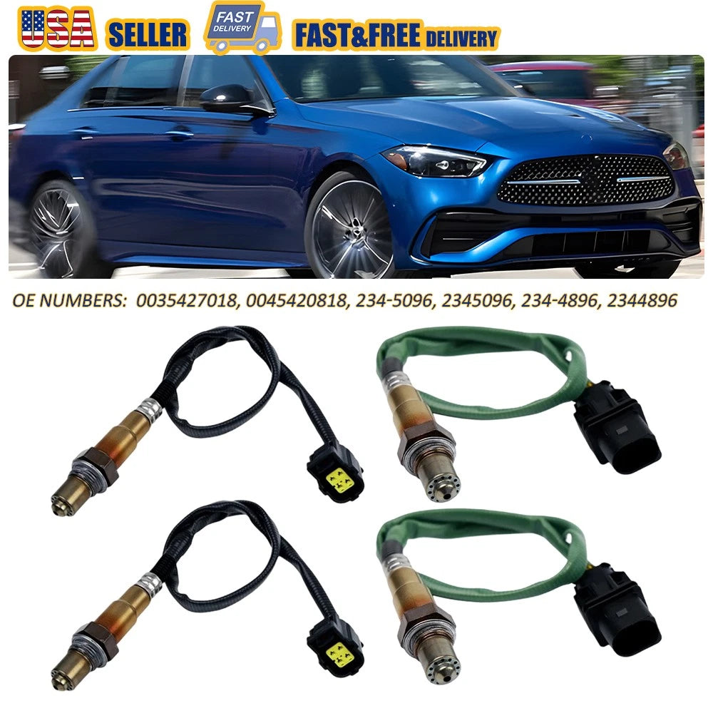 Set of 4 Oxygen O2 Sensors for Mercedes-Benz ML350 R350 S550 GL450 (2006–2012)