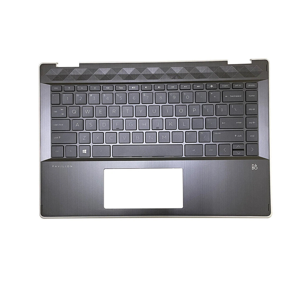 Palmrest Keyboard for HP Pavilion x360 14-DH 14T-DH (2019–2020) L53795-001 Black US