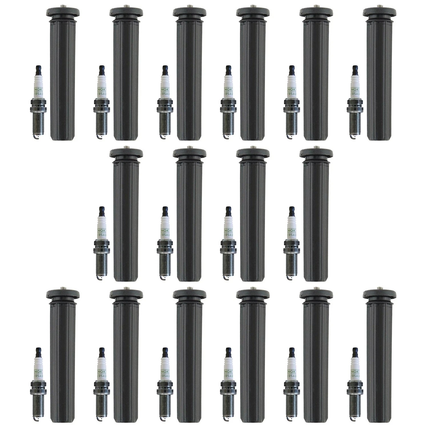 NGK 16 G-Power Platinum Spark Plugs & Denso Coil Boots Kit for Charger V8 (2006–2021)