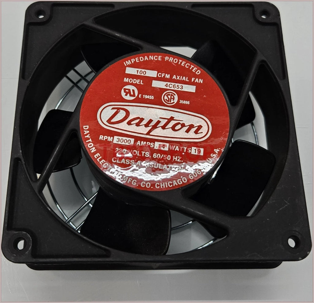 Dayton 4C653A Axial Fan 100CFM 230VAC 0.12A 3000 RPM for