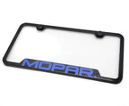 Notched License Plate Frame Black with MOPAR Logo for Dodge (2004–2021)