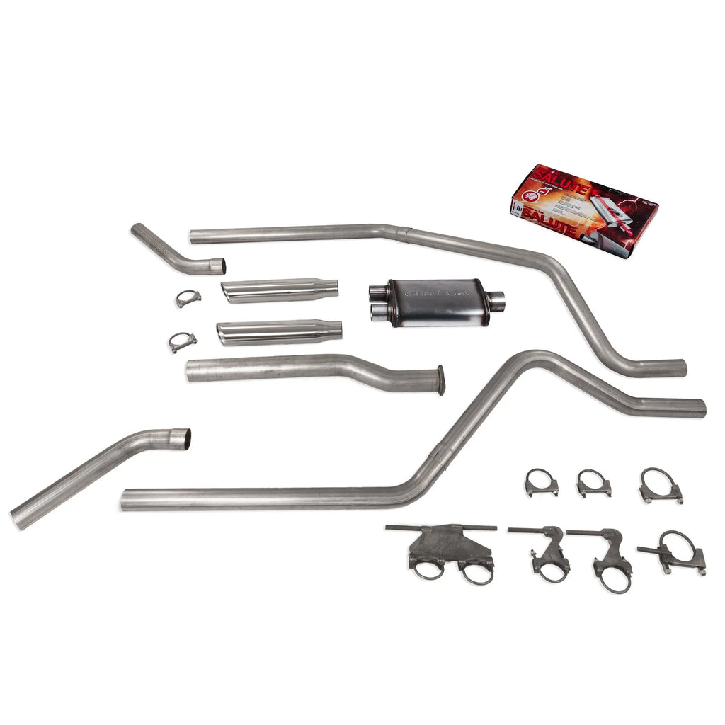 2.5" Dual Exhaust for Dodge Ram 1500 (2019–2025) - Cherry Bomb Salute RLD Clp T C