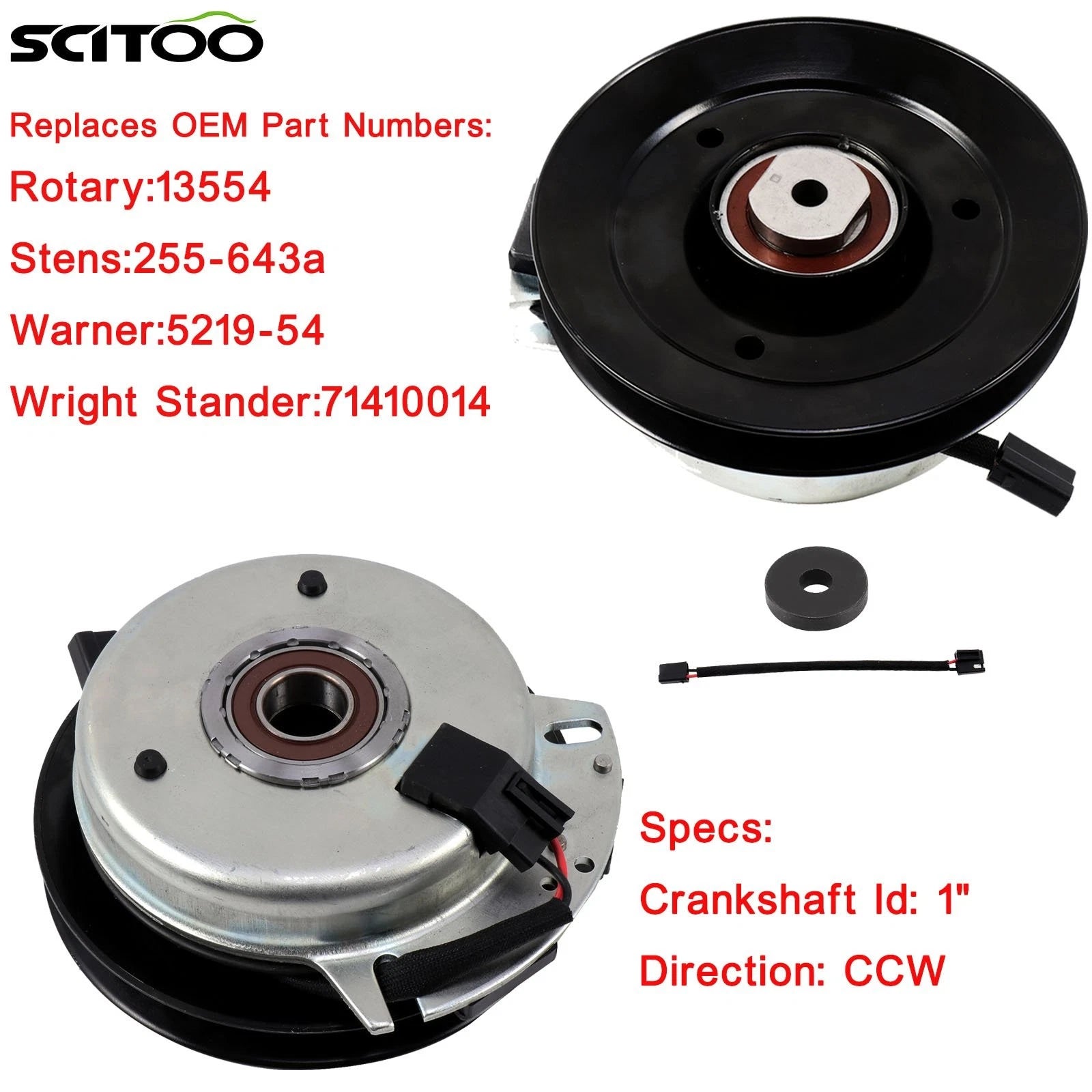 PTO Mower Clutch for Warner Toro 5219-13 (104-3624) with Upgraded Bearings
