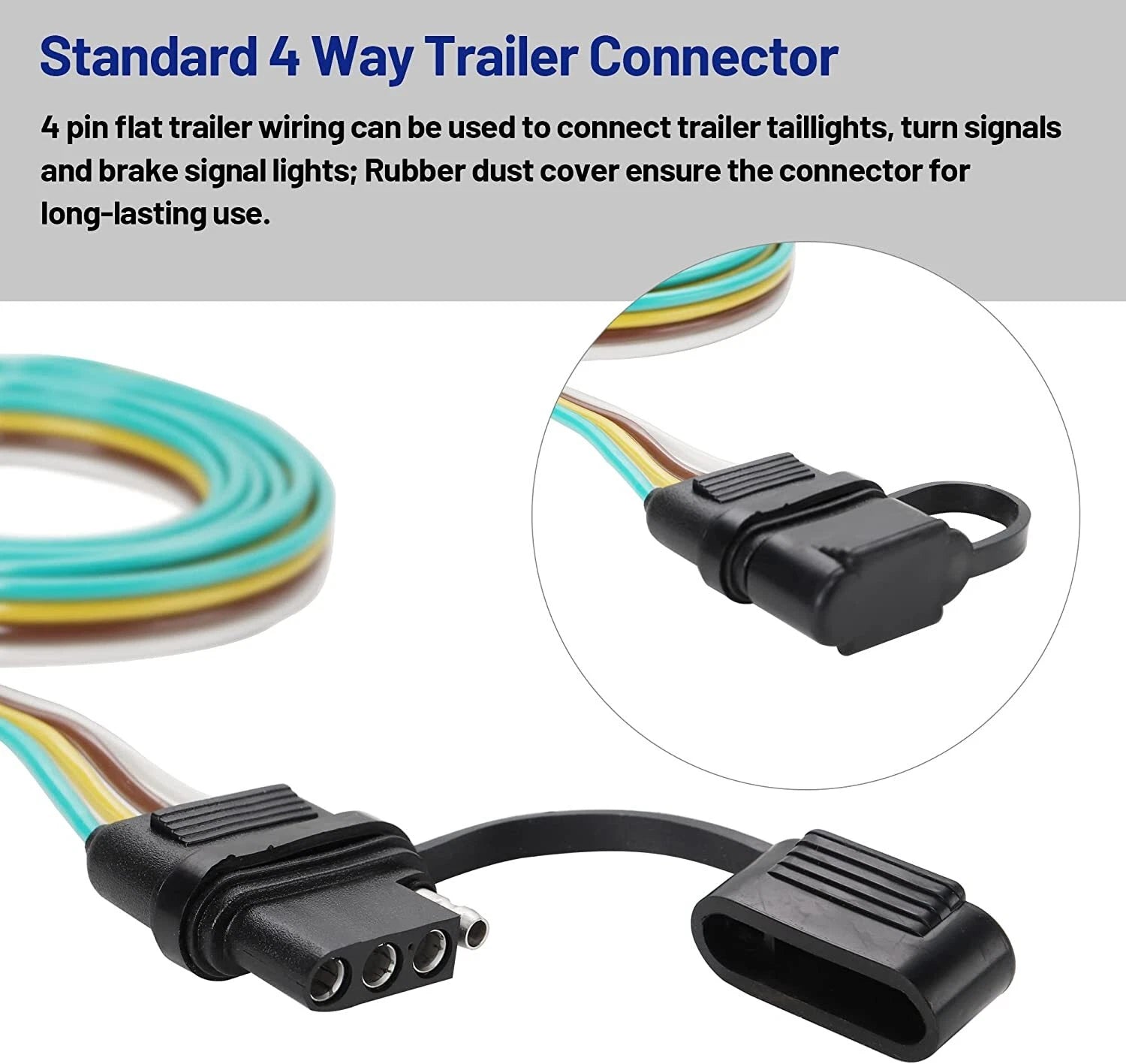 4 Pin Trailer Tow Hitch Wire Harness Connector 56147 for Toyota Prius (2004–2015)