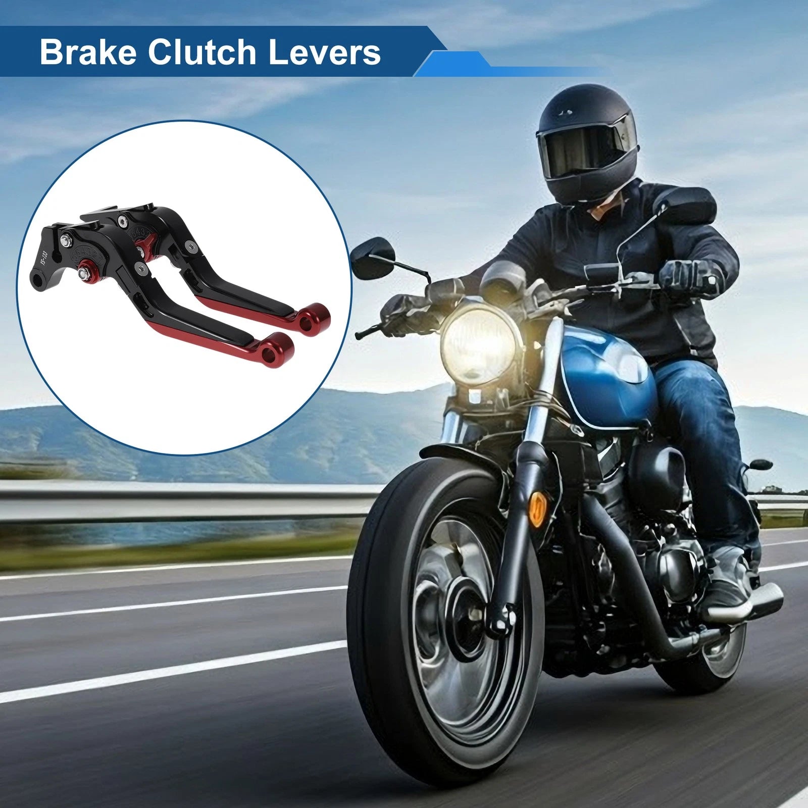 Adjustable Brake Clutch Levers for Suzuki GSXR150 (2017–2020) Black Red