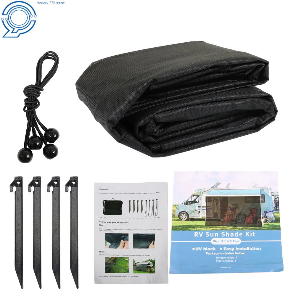 RV Awning Sun Shade Privacy Screen for Camper (Various Sizes)