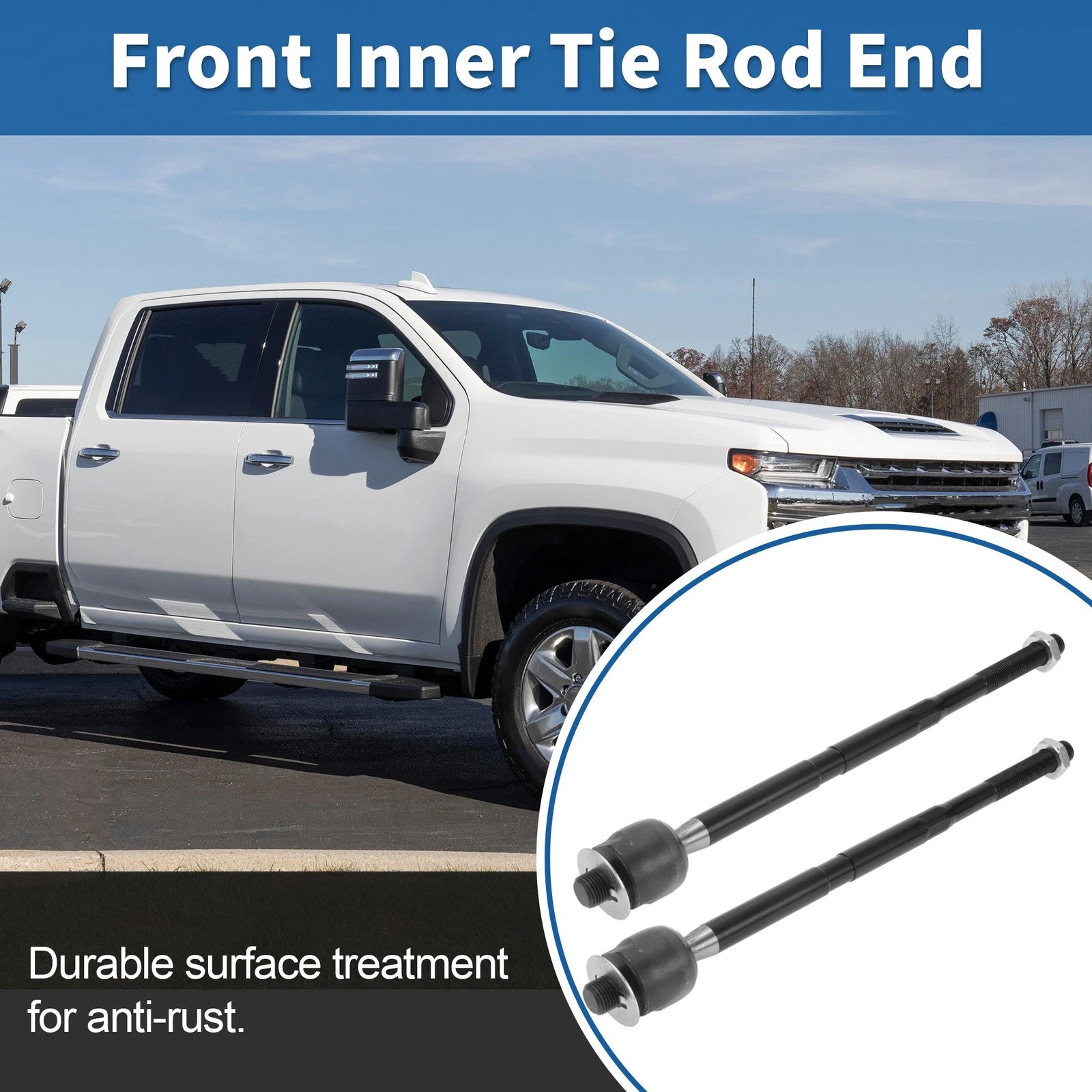 2 Pcs Front Inner Tie Rod End Links for Chevrolet Captiva Sport (2012–2015) No.EV800330
