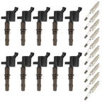 Set of 10 Ignition Coils and Spark Plugs for Ford F-250 F-350 F-450 Super Duty
