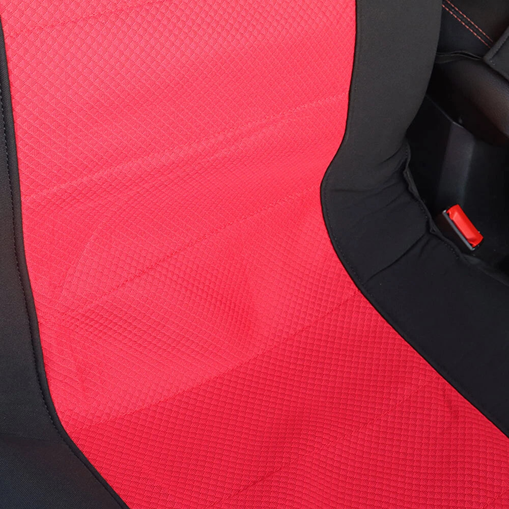 Set of 2 Car Seat Covers for Ford Ranger (1998–2003) Black/Red Center
