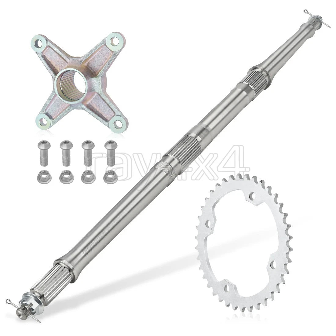 Rear Axle Shaft & Sprocket Mount Axle Collar Hub Nuts for Yamaha YFM350 (2004–2006)