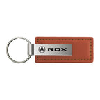 Brown Leather Keychain KC1541.RDX - Officially Licensed for Acura RDX
