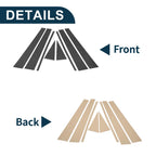 8 Pcs Door Pillar Window Trim for Honda Odyssey (2005–2008) Carbon Fiber